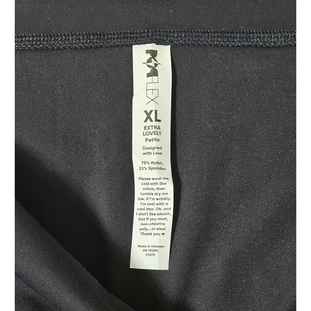 Popflex‎ Mermaid Maxi Skirt Size XL Petite Fold Over Waistband Black Stretch